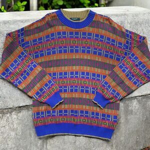 Christian Dior Monsieur Vintage 90s Multicolor Crewneck Sweater Men's Size Large